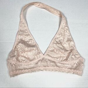 Xhileration Light Pink Lace Perfect Halter Bralette
